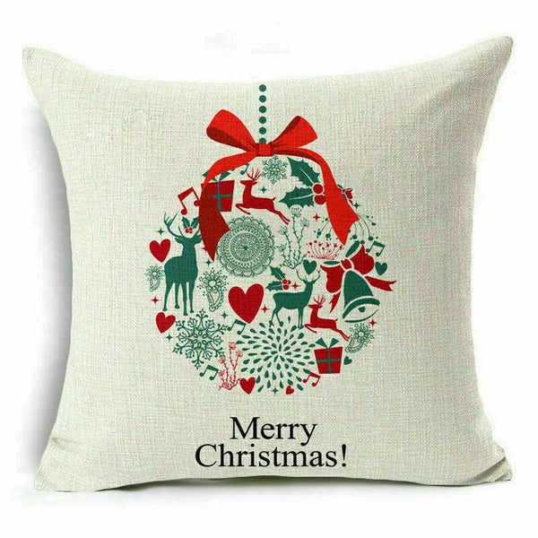 Decor Cushion 18" Pillow Cover Sofa Christmas Throw Style Home
