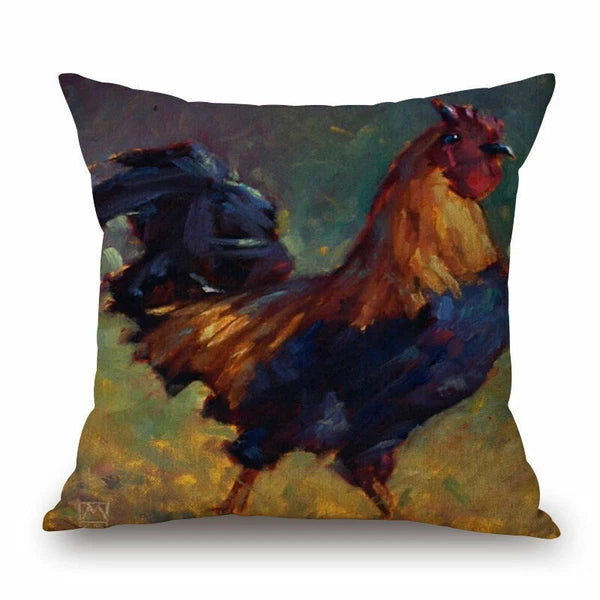 Memory Peacock & Flowers Home Decor Pillow Case Sofa Cushion Cover