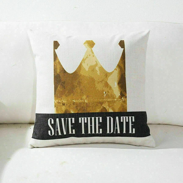 Decor Cushion Pillow White Case Love Home  Black Sofa Waist 18"