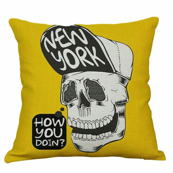 Sofa Cover Waist Cushion Home English Case Decor Alphabet Pillow