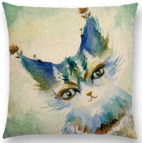 Throw Cushion Decor pillow Linen Case Sofa Fox Cotton Pattern