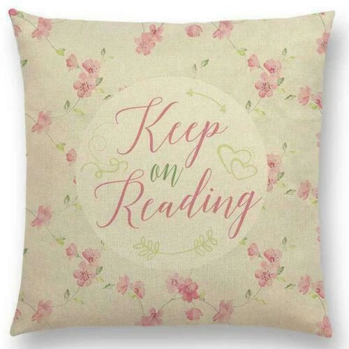 Pillow Series Sofa Letters Cushion Case Books Read Decorative Cover Study Time