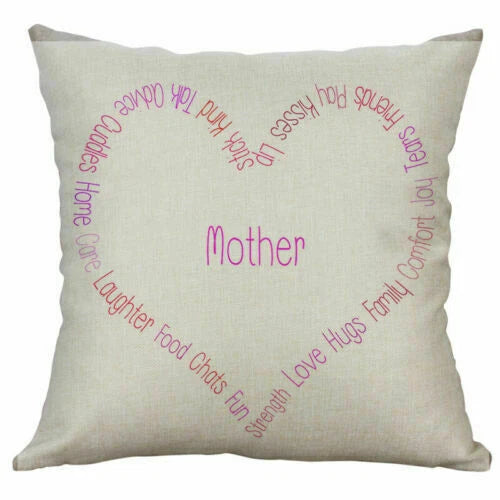Love Letter Cover Pillow Case Print Home Cushion Cotton 18" Decor Sofa