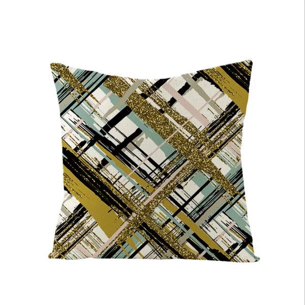 18" CUSHION COVER PHOTO SOFA BED VINTAGE MODERN NOVELTY Flax Pillow Case