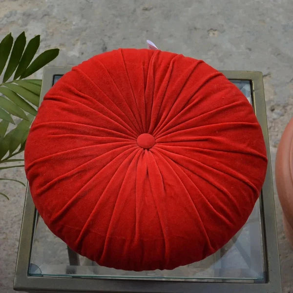 Round Velvet Cushion Cover – Soft Decorative Pillow for Sofa, Chair, Floor