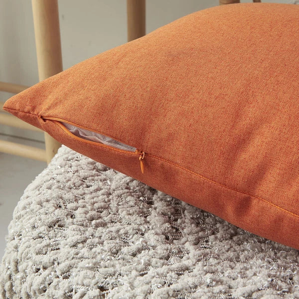 Home Use Sofa Living Room Bedside Back Cushion Cotton Linen Included Solid Color