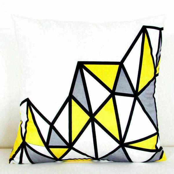 Cushion Sofa Throw Case Waist Geometric Cover Pattern Pillow Home