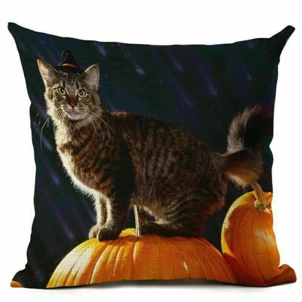Decor Cushion Hallween Sofa Cover Cover Pumpkin 18"*18" Pillow Pillow Home Case
