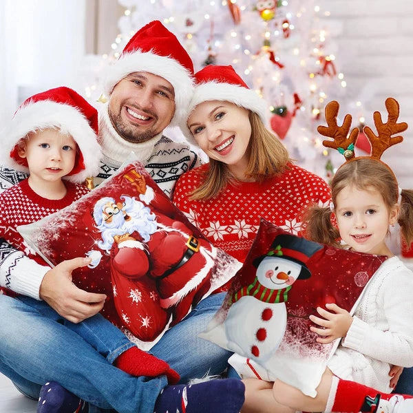 18in Christmas Pillow Case Cover Sofa Pillowcase Cushion Cover Home Decoration