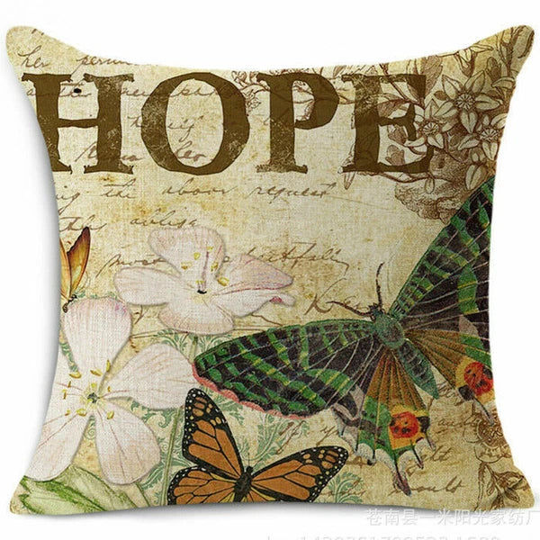Memory Peacock & Flowers Home Decor Pillow Case Sofa Cushion Cover