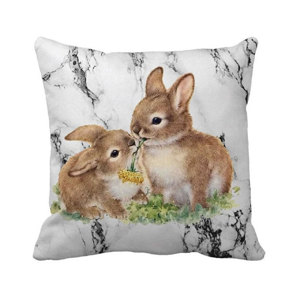 Easter Festival Rabbit Pillow Case Sofa Bed Home Decoration Cushion Waist Cover