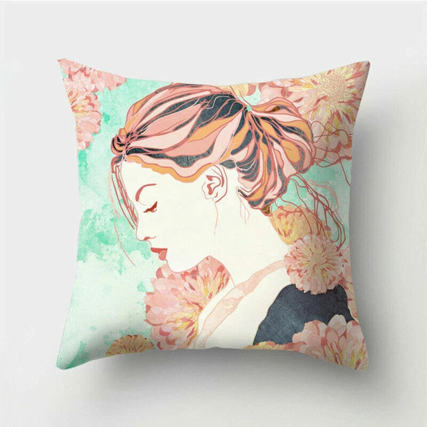 18'' Polyester Abstraction Sofa Pillow Case Cover Throw Waist Cushion Cover