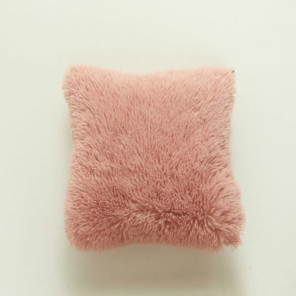 17" Fluffy Faux Fur Shaggy Pillow Case Plush Cushion Cover Sofa Bed Home Decor