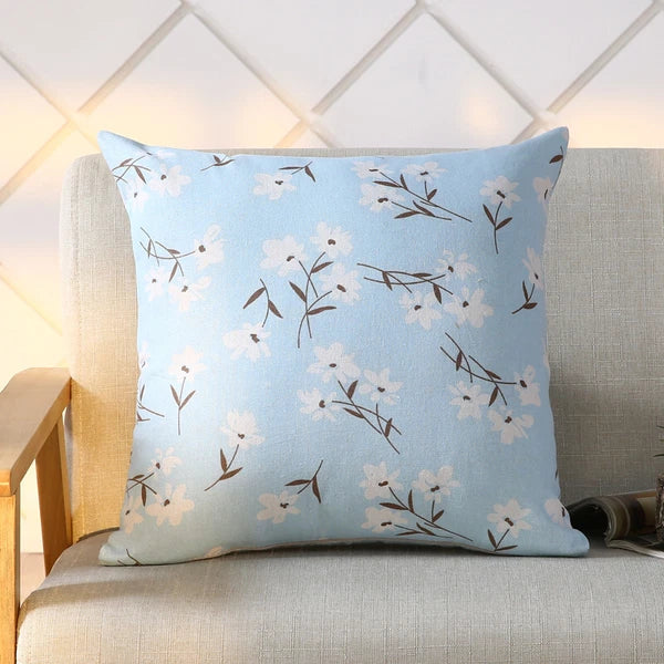LINEN DOUBLE SIDE SQUARES CUSHION COVER PILLOW CASE HOME SOFA DECOR 18'' X 18''