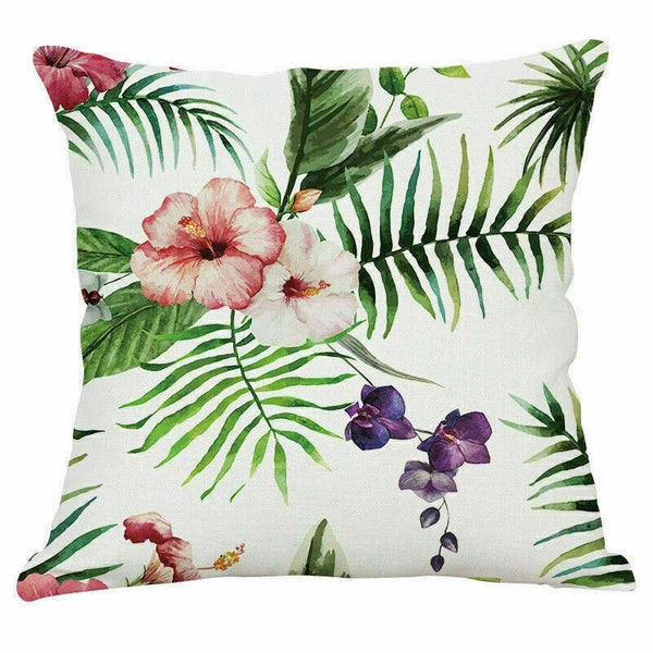 Decoration Cushion Cover Pillow Sofa Home Case Plants Office Green