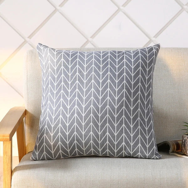 LINEN DOUBLE SIDE SQUARES CUSHION COVER PILLOW CASE HOME SOFA DECOR 18'' X 18''