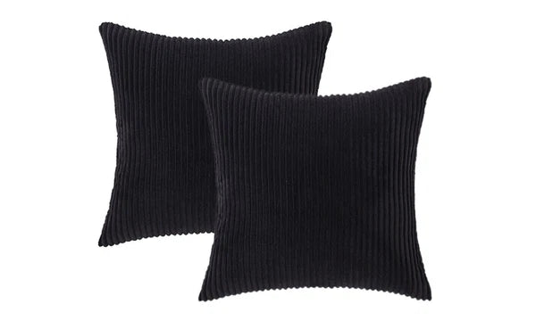 Striped Velvet Cushion Covers – Soft Decorative Pillowcases for Sofa & Bed