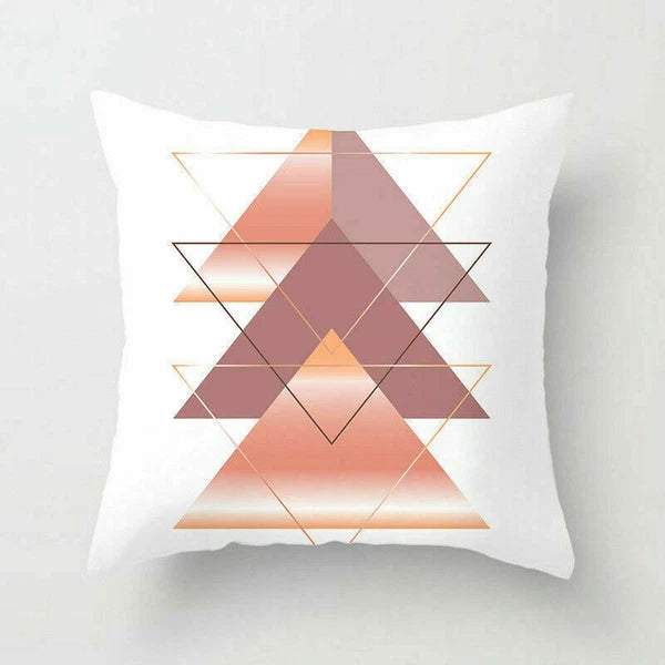 Polyester Geometric Sweet Pillow Case Sofa Waist Home Cover Cushion Decor 18"