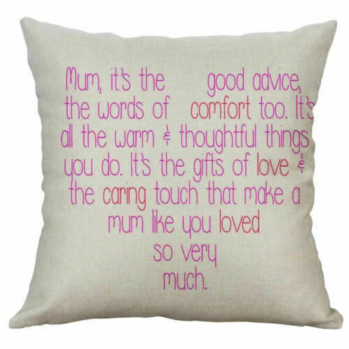 Love Letter Cover Pillow Case Print Home Cushion Cotton 18" Decor Sofa