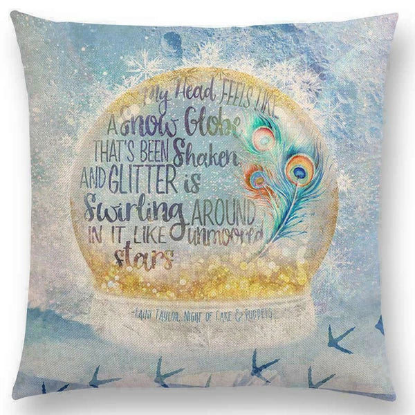 Pillow Series Sofa Letters Cushion Case Books Read Decorative Cover Study Time