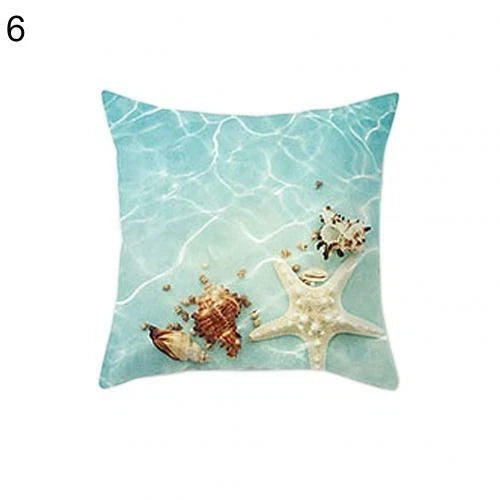 Sea Beach Star Fish Seashell Throw Pillow Case Cushion Cover Sofa Bed Car Decor