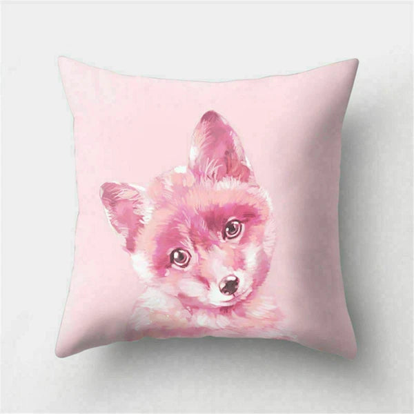 Decor Cushion Pink Throw Cover Case Cute Sofa Cover Animal Home Pillow