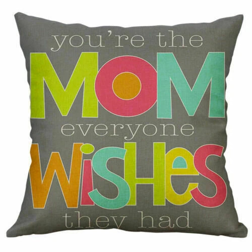 Love Letter Cover Pillow Case Print Home Cushion Cotton 18" Decor Sofa