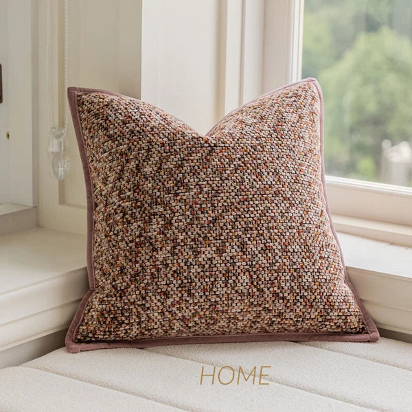20x20in Luxury Chenille Throw Pillow Covers Sofa Bed Cushion Case Zip Closure
