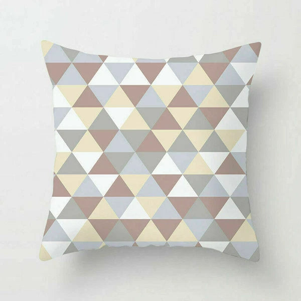 Polyester Geometric Sweet Pillow Case Sofa Waist Home Cover Cushion Decor 18"