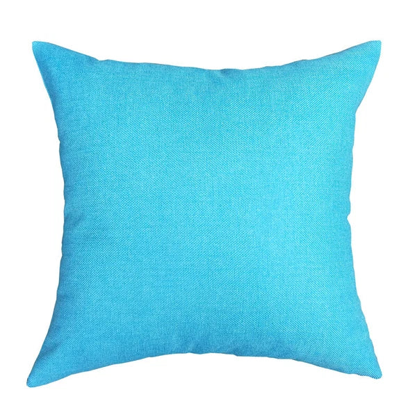 New 16*16" Plain Linen Cushion Cover Pillow Cases Home Sofa Decor Multicolor