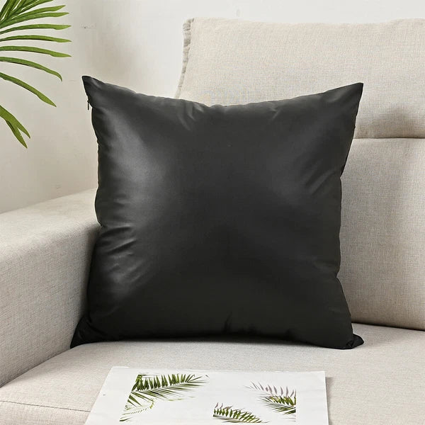 2025 Faux PU Leather Cushion Cover Throw Pillow Case Sofa Bed Home Decor