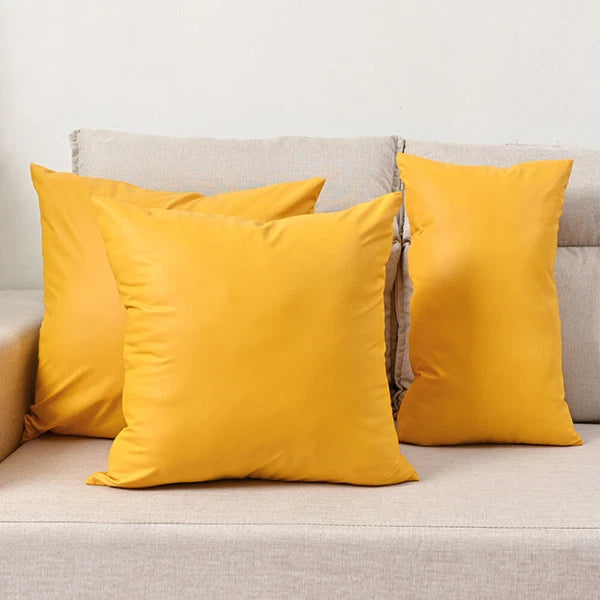 2025 Faux PU Leather Cushion Cover Throw Pillow Case Sofa Bed Home Decor