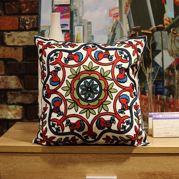 Boho Cushion Cover Bohemian Throw Pillow Case Ethnic Sofa Bed Embroidery NEW