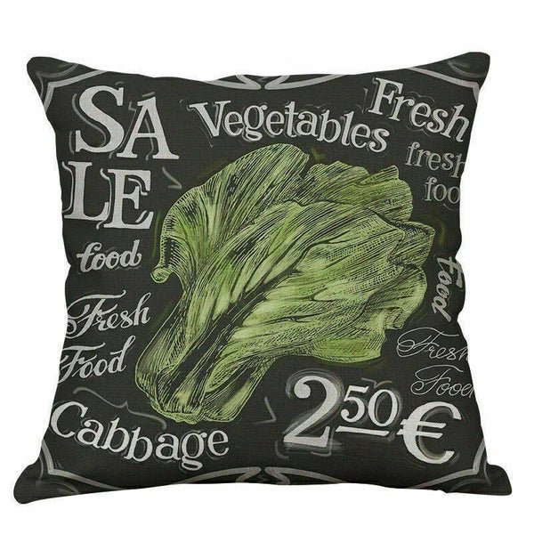 Decor Cushion Hand-painted Cover Vegetables Pillow Home Sofa Case