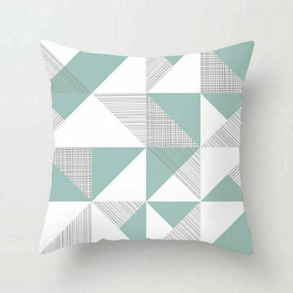 Polyester Geometric Sweet Pillow Case Sofa Waist Home Cover Cushion Decor 18"
