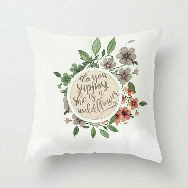 Rustic Flower 18inch Pillow Case Sofa Bed Cushion Cover Home Decor