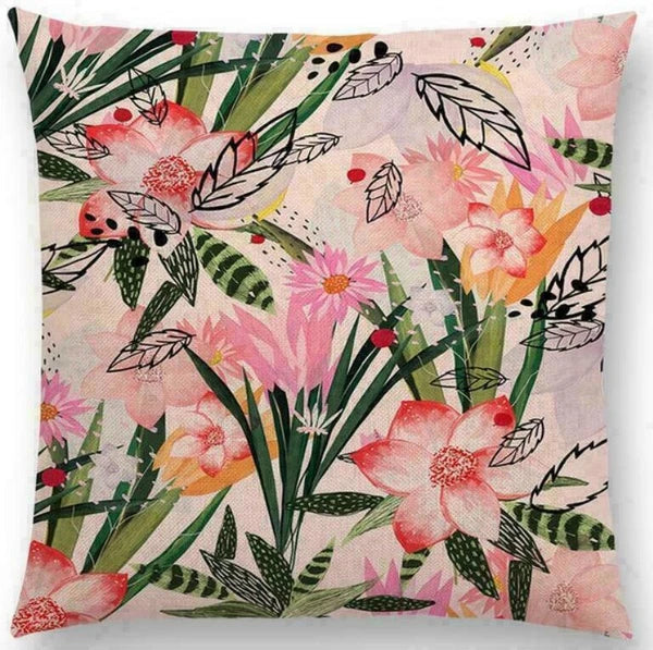 Cover Sofa Floral Case Cushion Pattern / Decor 18" pillow