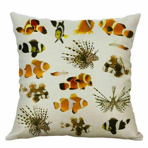 Cushion Decor Conch Print Home Cover 18" Sofa Pillow Case