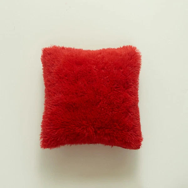 17" Fluffy Faux Fur Shaggy Pillow Case Plush Cushion Cover Sofa Bed Home Decor