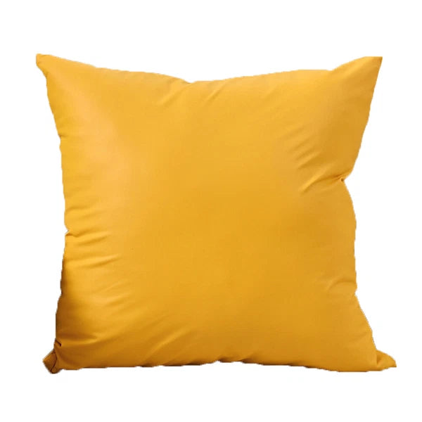 2025 Faux PU Leather Cushion Cover Throw Pillow Case Sofa Bed Home Decor