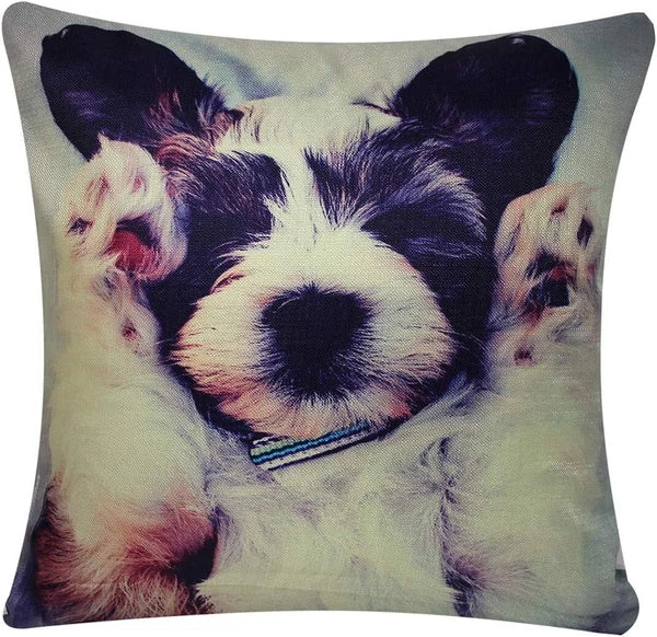 Cushion Cover Animal Print for Home Sofa Chair Bed Couch, Decorative Pillowcases
