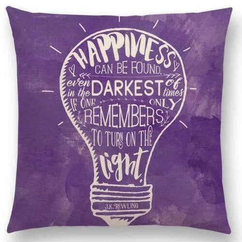 Pillow Series Sofa Letters Cushion Case Books Read Decorative Cover Study Time