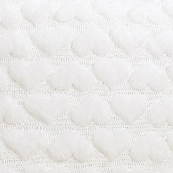 45cm Plush Heart Jacquard Throw Pillow Cover Sofa Car Seat Back Cushion Case