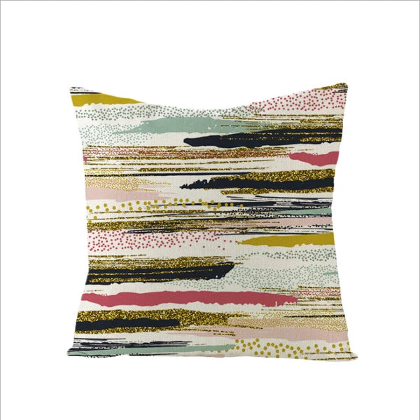 18" CUSHION COVER PHOTO SOFA BED VINTAGE MODERN NOVELTY Flax Pillow Case