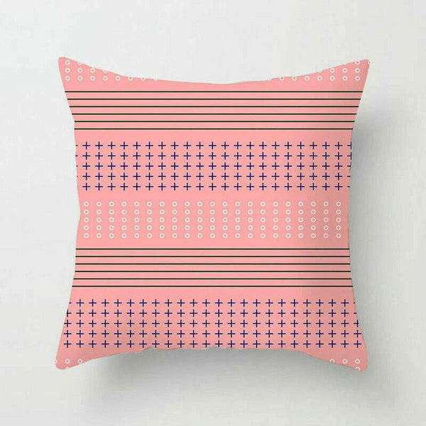 Polyester Geometric Sweet Pillow Case Sofa Waist Home Cover Cushion Decor 18"