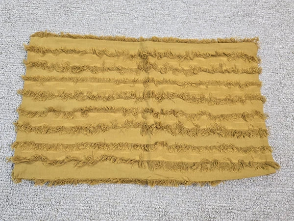 Fringe Yellow 12x19 Cushion Throw Cover Pillow Case Bed Chair Couch Decor Zip