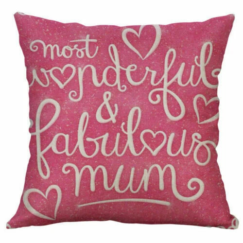 Love Letter Cover Pillow Case Print Home Cushion Cotton 18" Decor Sofa
