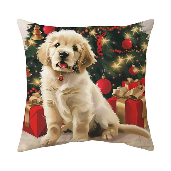 2024 NEW CHRISTMAS NEW YEAR POLYESTER CUSHION COVER PILLOW CASE HOME SOFA DECOR