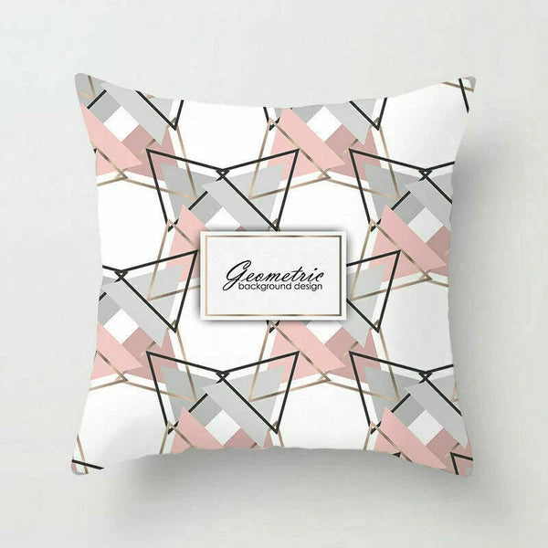 Polyester Geometric Sweet Pillow Case Sofa Waist Home Cover Cushion Decor 18"