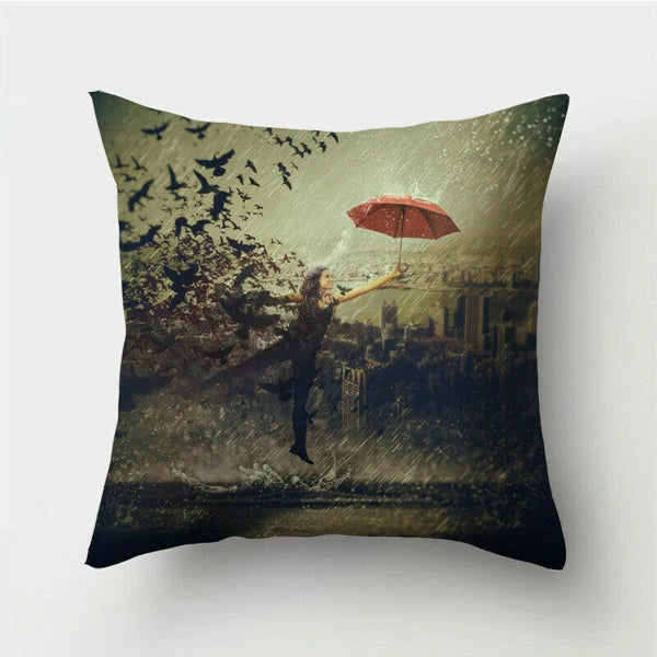 18'' Polyester Abstraction Sofa Pillow Case Cover Throw Waist Cushion Cover